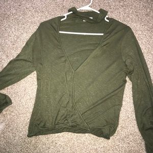 Trendy olive top